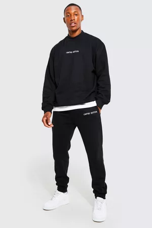 Boohoo Oversize Träningsoverall Med Sweatshirt, Black