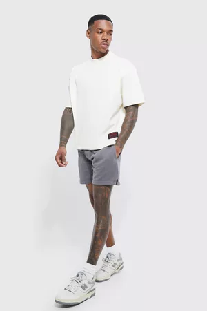 Boohoo Kvinna Oversize t-shirt - Ofcl Oversize T-Shirt & Shorts, Grey