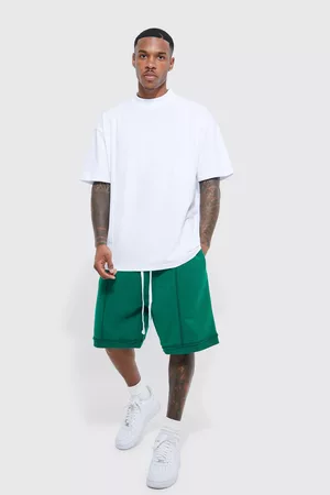 Boohoo Kvinna Oversize t-shirt - Oversize T-Shirt & Shorts Med Låg Gren, Green