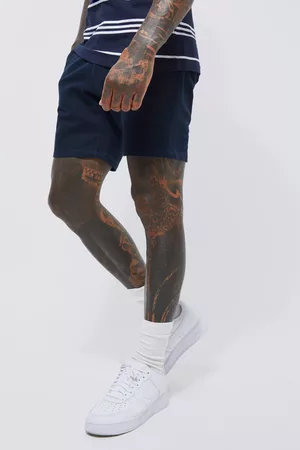 Boohoo Kvinna Festklänningar - Fixed Waist Slim Stretch Chino Short 2 Pack, Multi