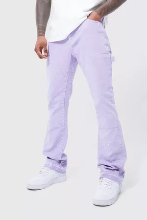 Boohoo Kvinna Bootcut jeans - Slim Fit Flare Jeans Med Paneler, Purple
