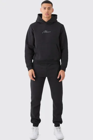 Boohoo Man Signature Träningsoverall Med Huva Och Boxig Modell