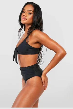 Boohoo Bikini Med Hög Midja Och Knytdetaljer