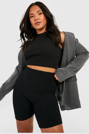 Boohoo Plus Cykelbyxor Med Hög Midja