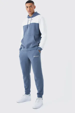 Boohoo Man Roman Träningsoverall Med Huva Och Blockfärger