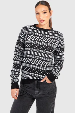Boohoo Tall Fairisle Jultröja I Vintagestil