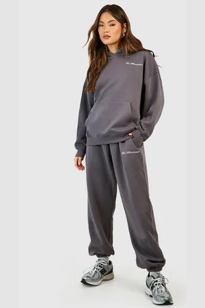 Boohoo Mjukisset Med Huva Och Slogan
