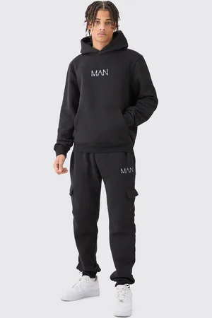 Boohoo Man Träningsoverall Med Huva Och Fickor