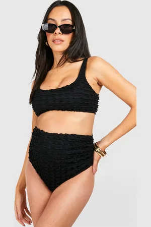 Boohoo Mammakläder Volangbikini Med Struktur Och Hög Midja