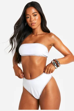 Boohoo Bandeau Bikini Med Hög Midja