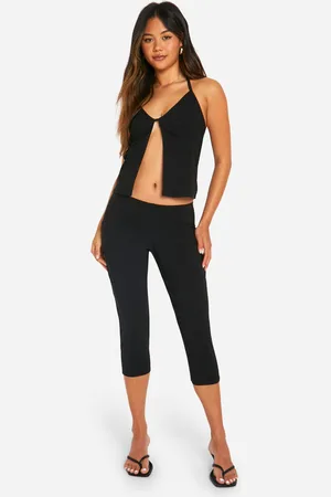 Boohoo Mellanlånga Capribyxor I Super Stretch