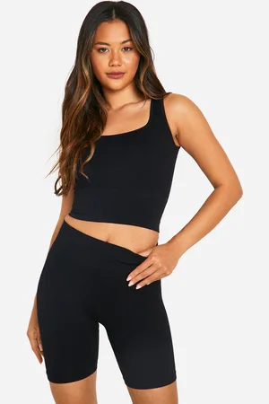 Boohoo Ribbade Sömlösa Cykelbyxor