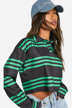 Boohoo Randig Rugbytröja Med Krage