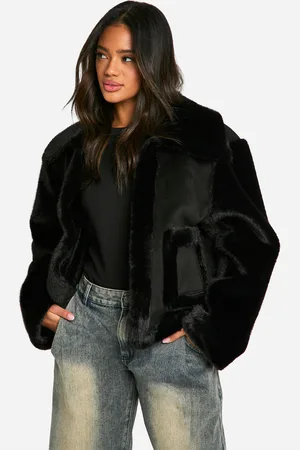 Boohoo Kort Jacka I Fuskpäls