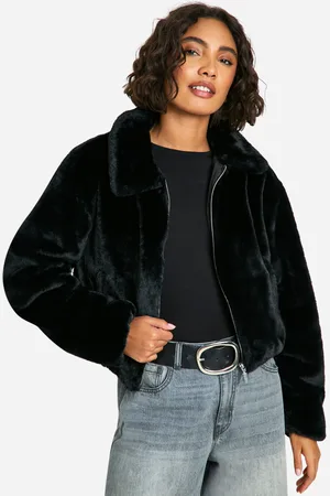 Boohoo Tall Kort Jacka I Fuskpäls
