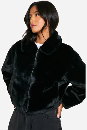 Boohoo Petite Kort Jacka I Fuskpäls