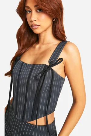 Boohoo Kritstrecksrandig Korsett