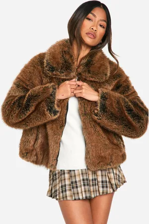 Boohoo Premium Fuskpälsjacka Med Krage