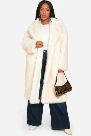Boohoo Plus Tvåfärgad Fuskpäls