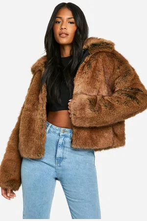 Boohoo Tall Premium Fuskpälsjacka Med Krage
