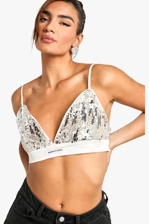 Boohoo Bralette I Satin Med Paljetter