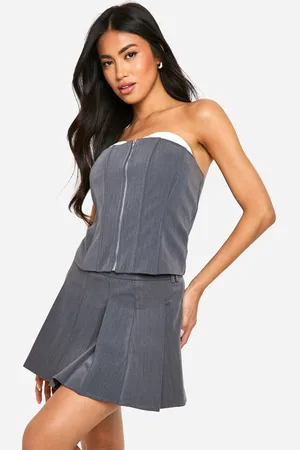 Boohoo Lång Korsett Med Dragkedja
