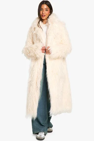 Boohoo Lång Mongolisk Kappa I Fuskpäls