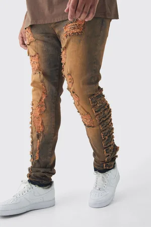 Boohoo Plus Slitna Skinny Jeans Med Stretch