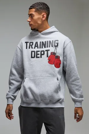 Boohoo Training Dept. Oversize Hoodie Med Boxningshandskar