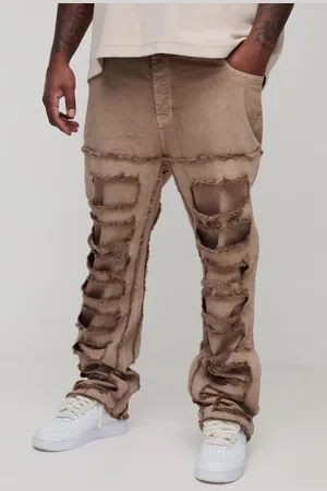Boohoo Plus Skinny Jeans Med Utsvängda Ben Och Stretch