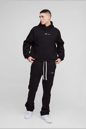 Boohoo Man Oversize Träningsoverall Med Huva Och Tryck