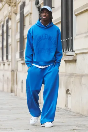 Boohoo Oversize Träningsoverall Med Knytdetaljer Och Vida Ben