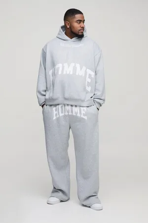 Boohoo Plus Homme Oversized Träningsoverall Med Slitsar