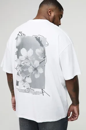 Boohoo Plus Man Oversize T-Shirt Med Tryck På Ryggen