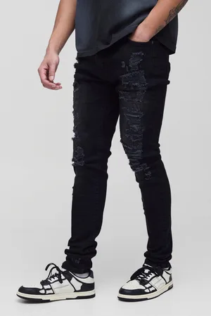 Boohoo Tall Slitna Skinny Jeans Med Stretch
