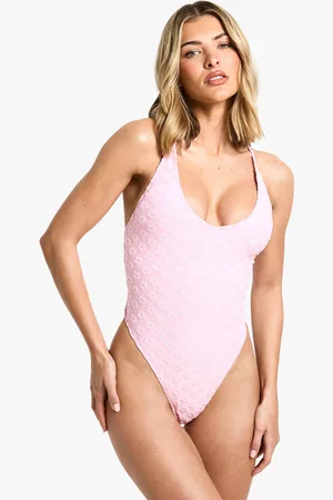 Boohoo Blommig Baddräkt I Frotté