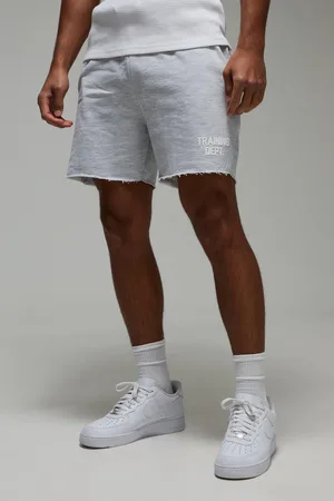 Boohoo Man Active Shorts Med Ledig Passform Och Rå Kant