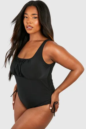 Boohoo Plus Baddräkt Med Knytdetalj
