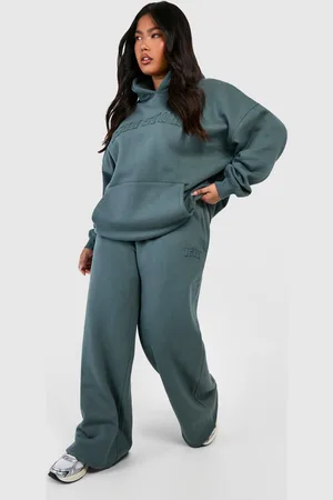Boohoo Plus Dsgn Studio Mjukisbyxor Med Raka Ben