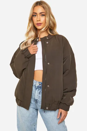 Boohoo Oversize Bomberjacka Med Krage