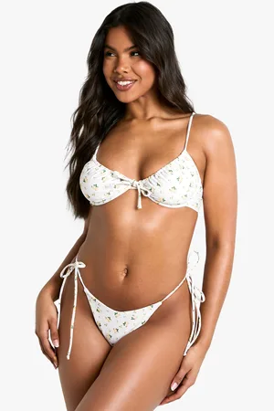Boohoo Blommig Bikiniöverdel Med Bygel