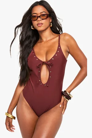Boohoo Baddräkt Med Nitar Och Cut-Out