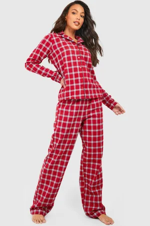 Boohoo Tall - Rutig Pajamas Med Långbyxor