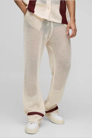 Boohoo Stickade Mjukisbyxor Med Ledig Passform