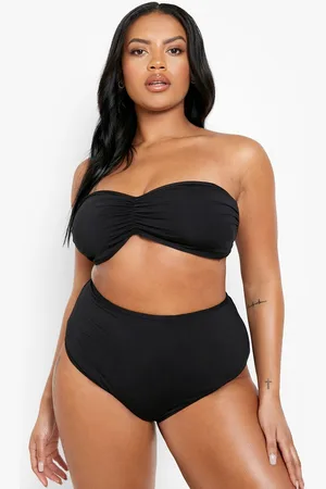 Boohoo Plus Bandeaubikini Med Hög Midja