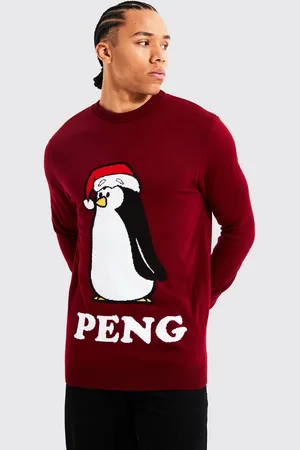 Boohoo Tall Peng Stickad Jultröja