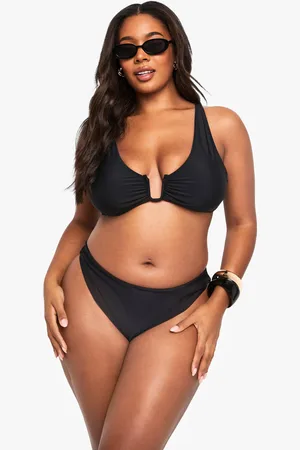 Boohoo Plus Bikinitrosa Med Hög Midja