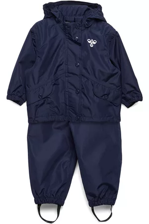 Hummel Hmlreva Rainsuit Mini Outerwear Rainwear Rainwear Sets Blå
