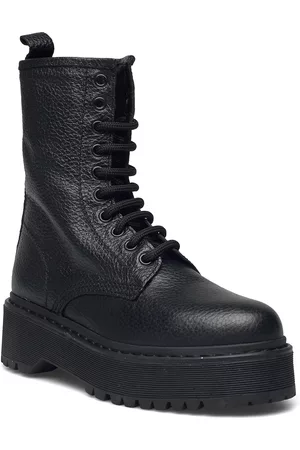 Jonak Paris 525-Rosso Cuir Graine Shoes Boots Ankle Boots Ankle Boot - Flat Svart