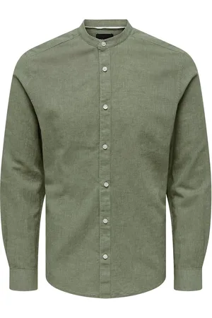 Only & Sons Onscaiden Life Ls Solid Linen Mao Noos